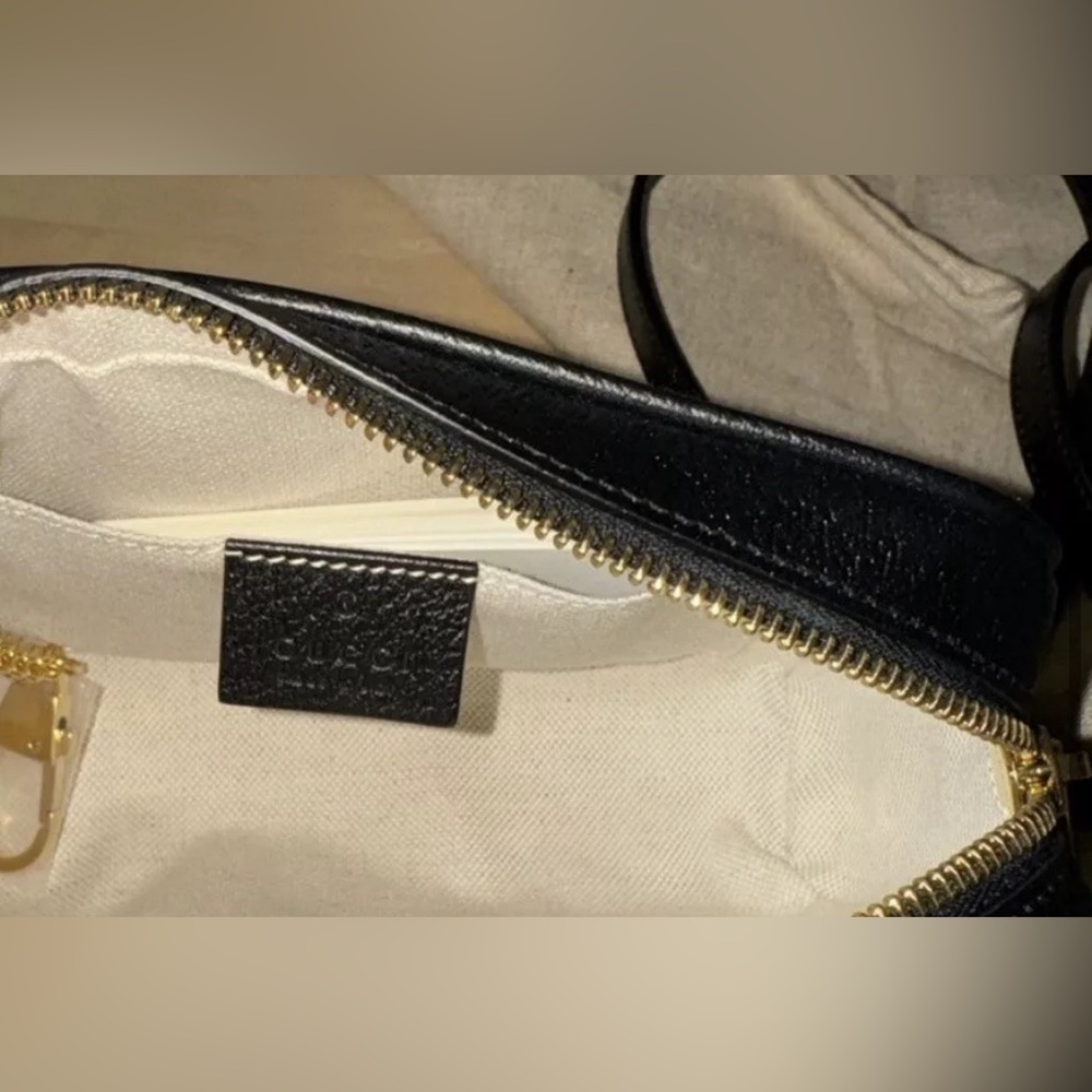 SOLD Gucci Jacquard Black Denim GG Monogram Textured Calfskin Mini Ophidia Bag - Picture 4 of 8